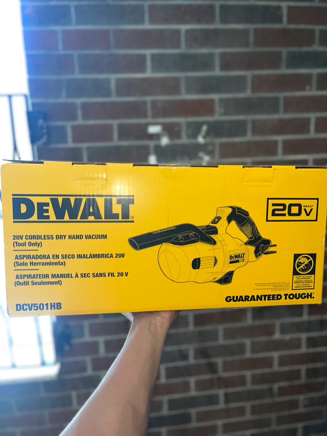 DeWalt 20V Cordless Dry Hand Vacuum DCV501HB