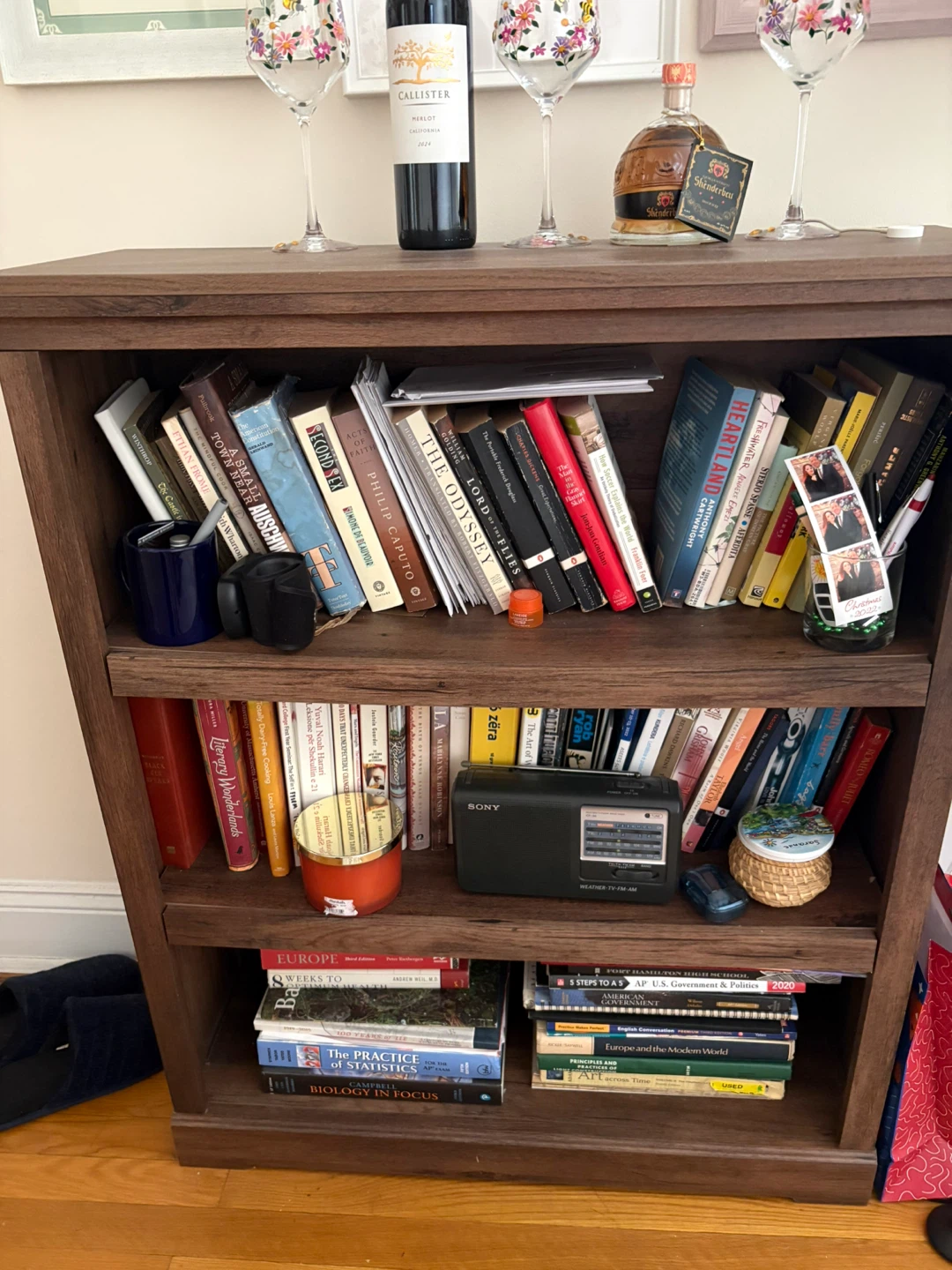 Wooden book shelf