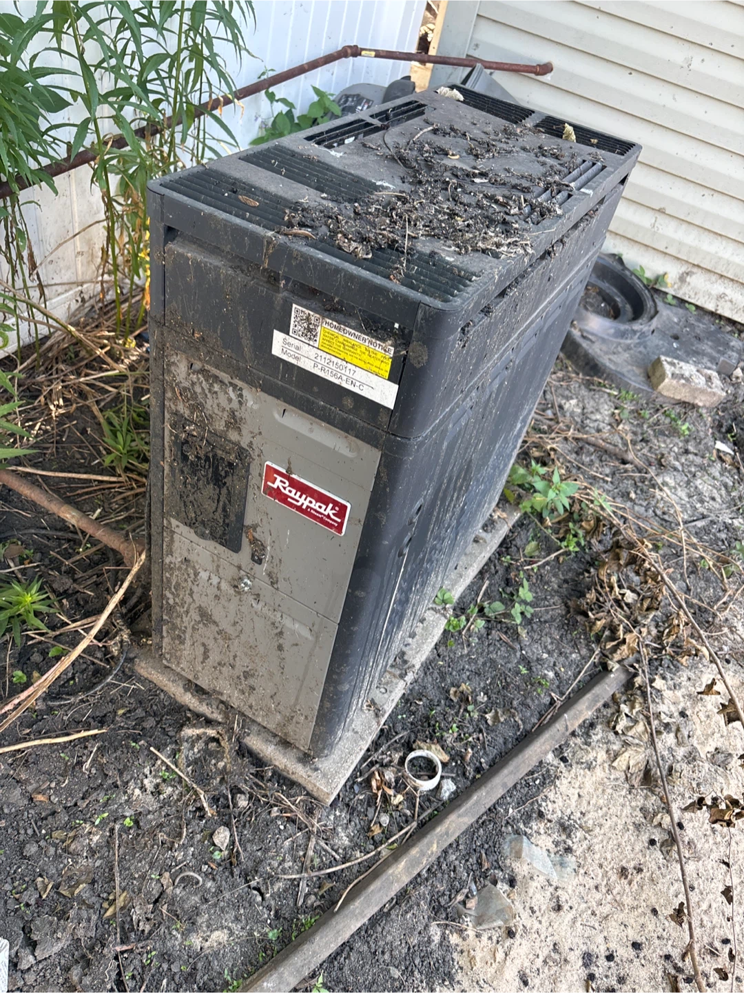 Raypak Pool Heater used needs cleaning and removing