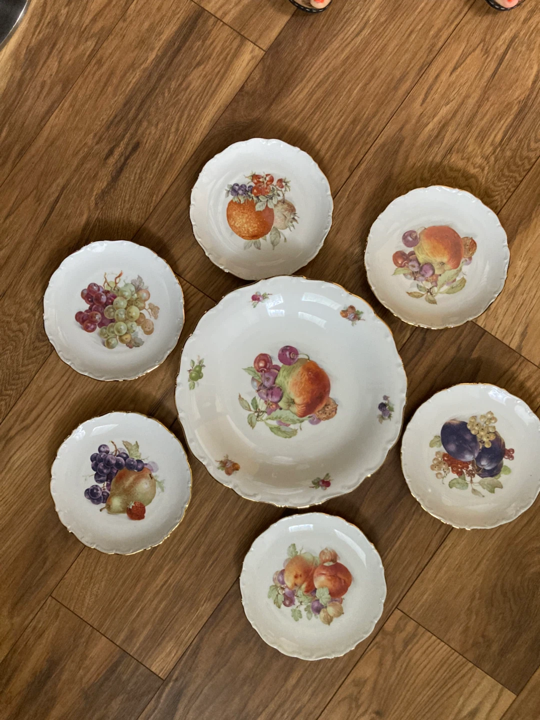 Vintage platter and plates set