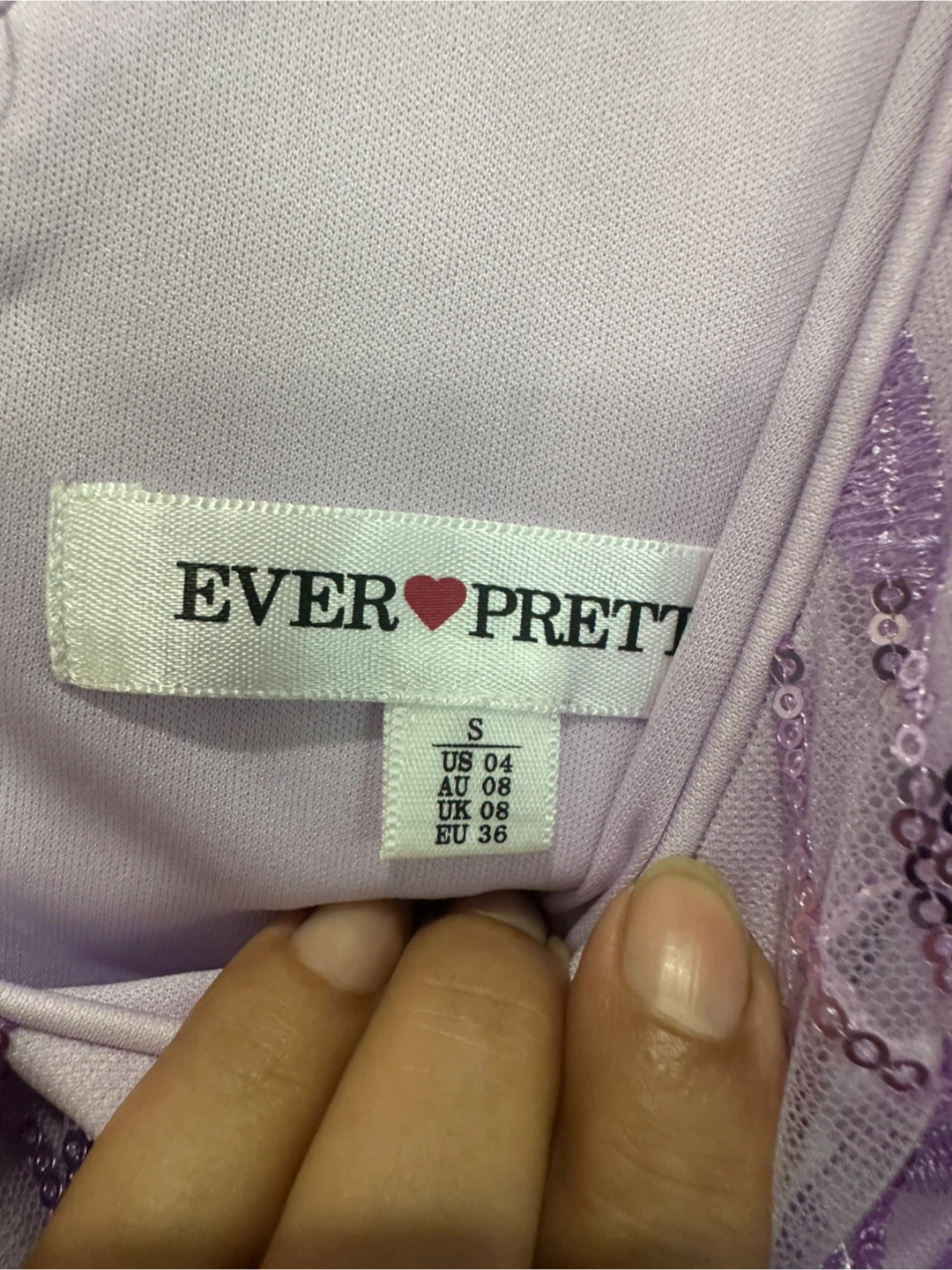 Ever-Pretty Lavender Sequin Floral Dress - photo 3