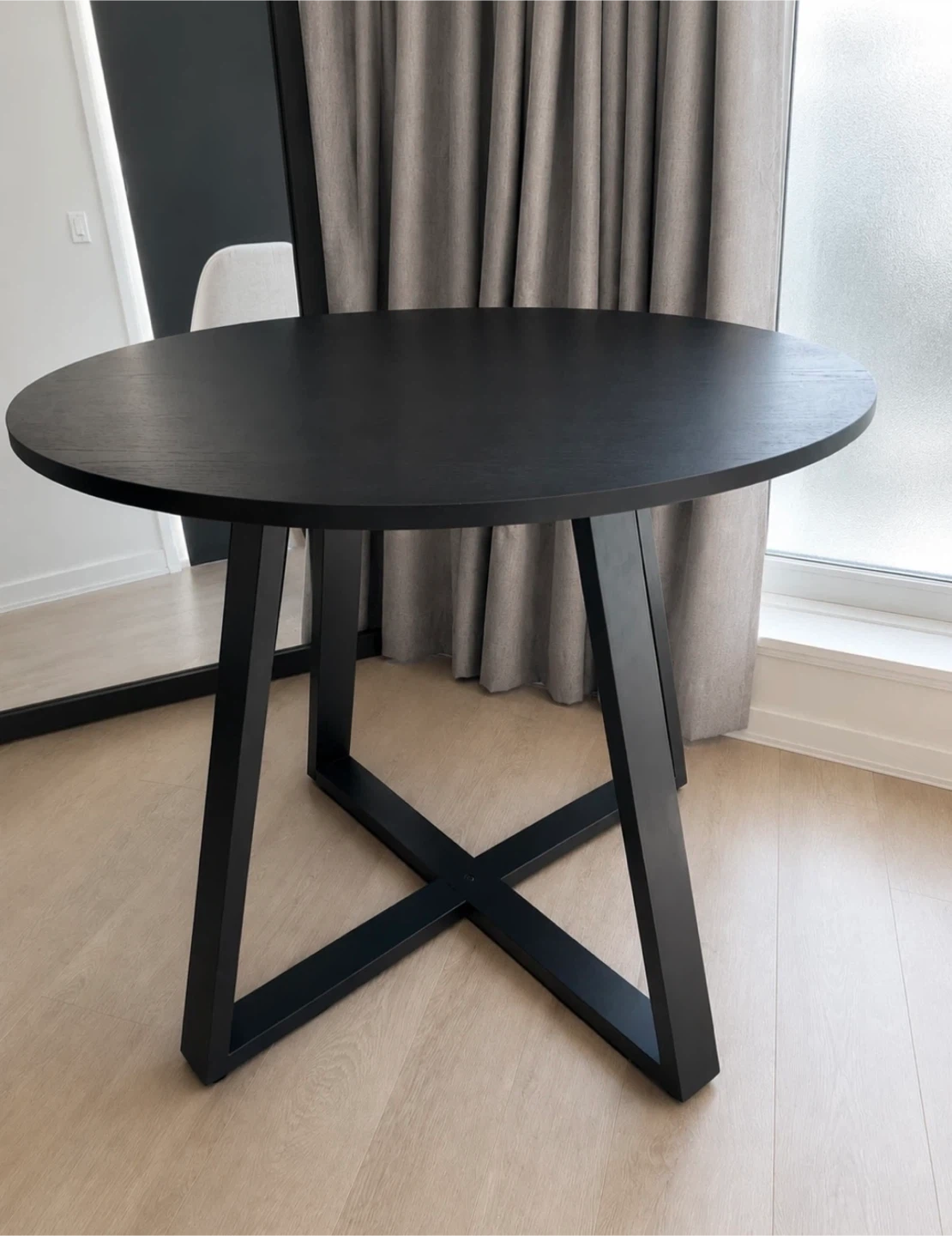 Modern Round Dining Table + 2 Chairs — Brand New - photo 2