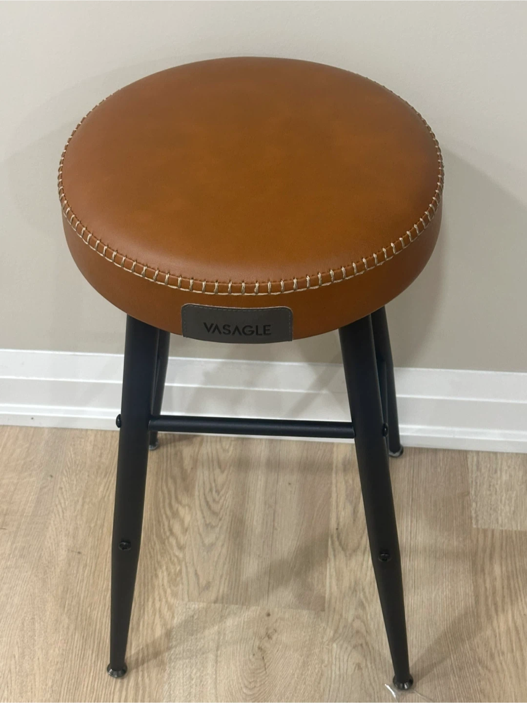Brand new Vasagle Brown Faux Leather Stool - 25" Tall - photo 2
