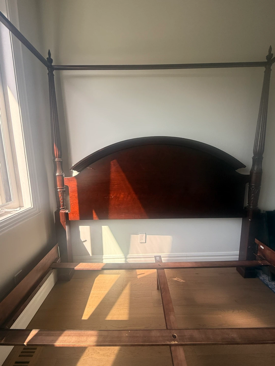 Dark Wood Four Poster Bed Frame - photo 2