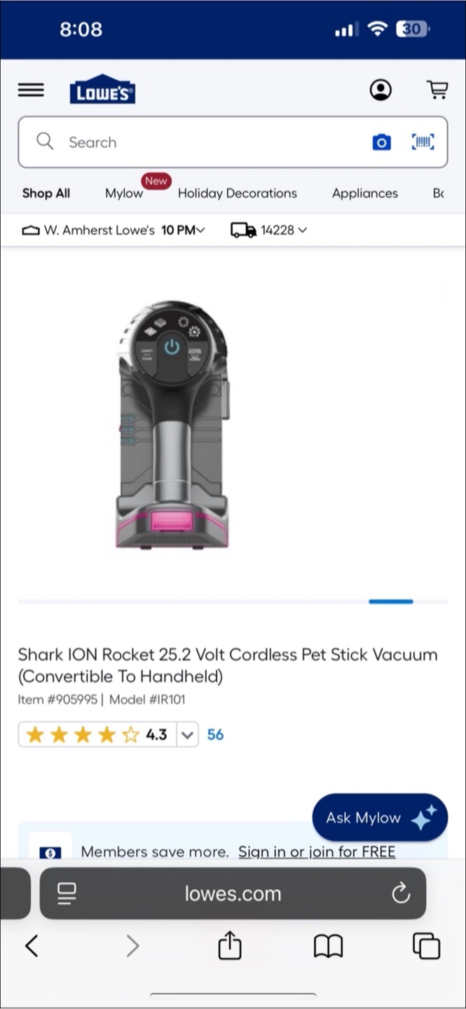 RSP 445$ Shark ION Rocket 25.2 Volt Cordless Pet Stick Vacuum - photo 2