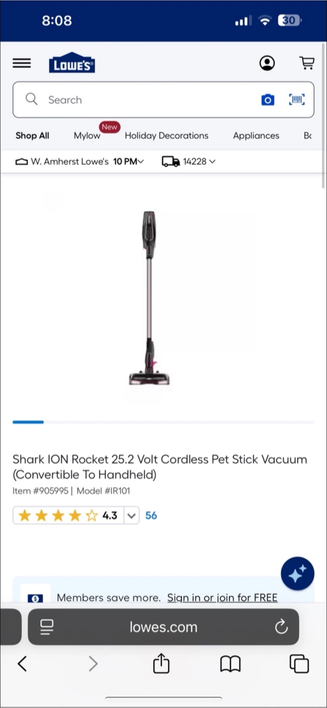RSP 445$ Shark ION Rocket 25.2 Volt Cordless Pet Stick Vacuum - photo 3