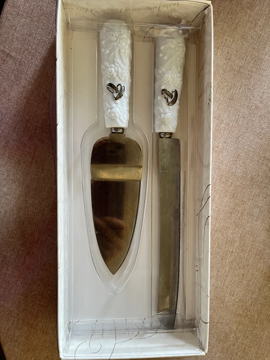Wedding Cake Knife and Server Set