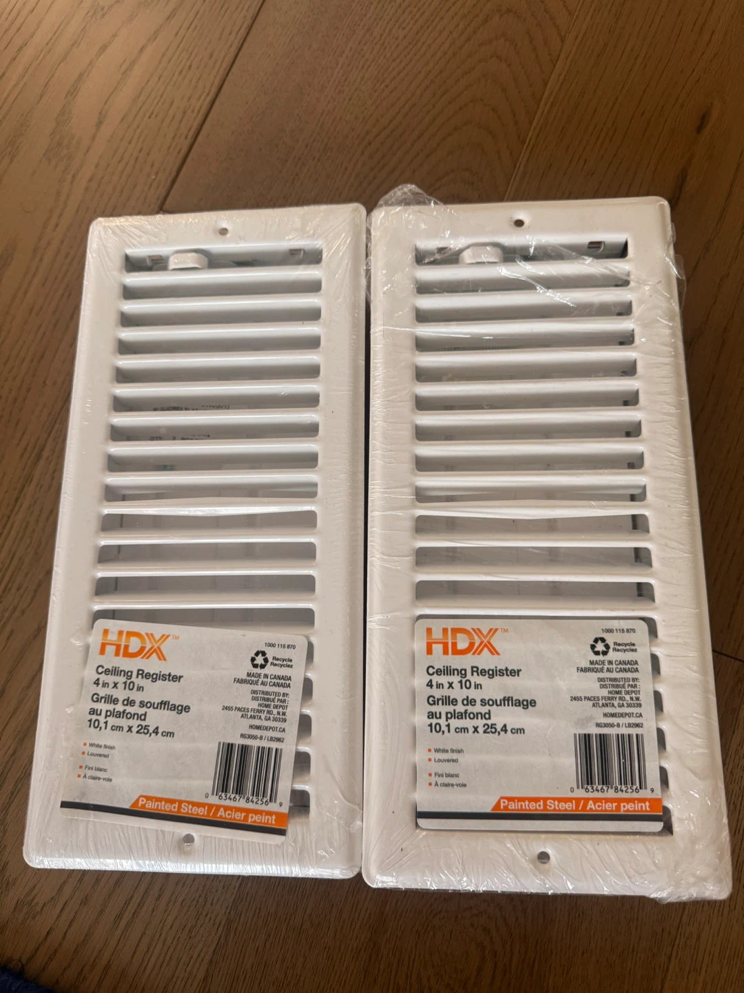 HDX Ceiling Registers (2-pack) - 4" x 10"
