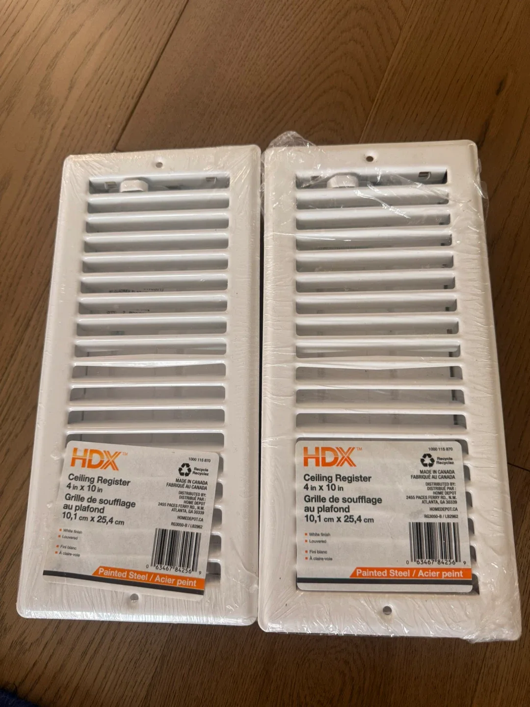 HDX Ceiling Registers (2-pack) - 4" x 10"