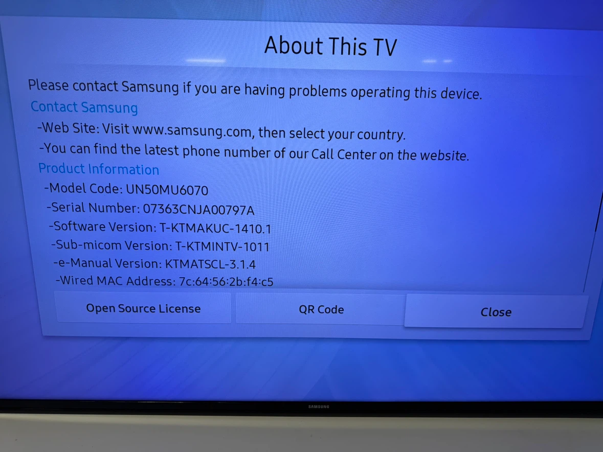 Samsung 50" Smart TV - UN50MU6070 - photo 2