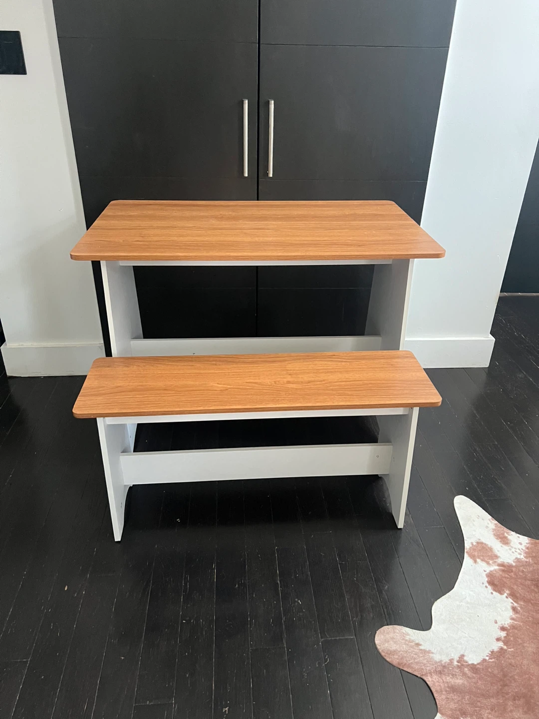 Wood Top Table and Bench Set - photo 3