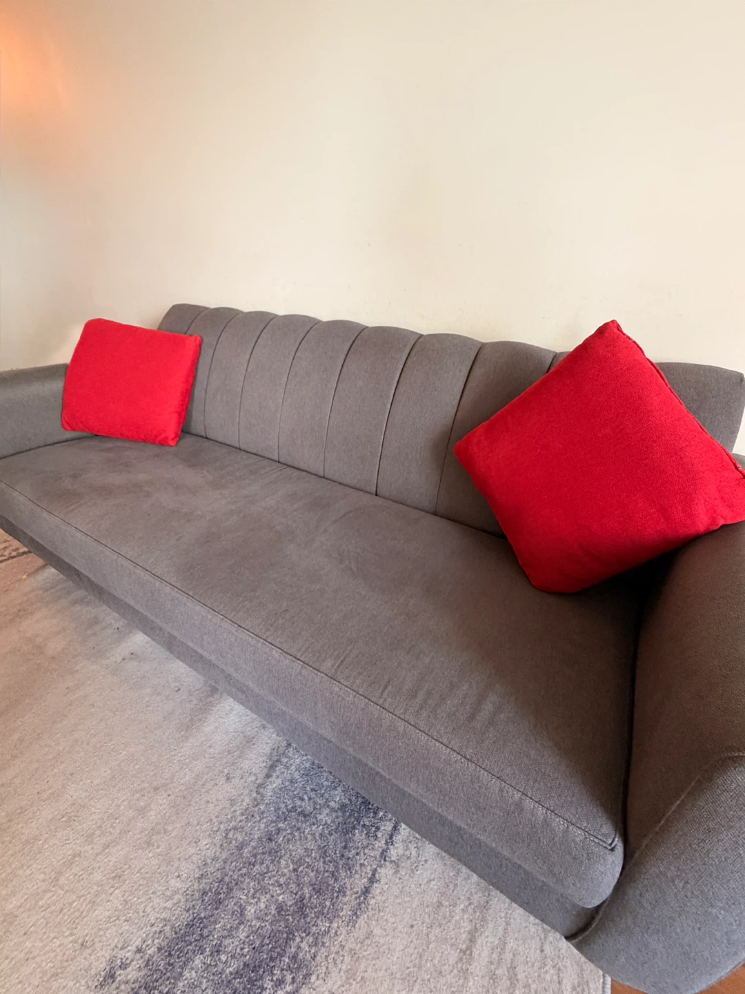 Moving out sale Three seater Grey Sofa with Pillows - photo 5
