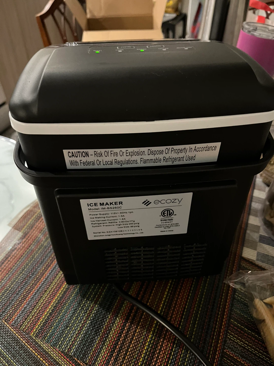 Ecozy IM-BS260C Portable Ice Maker