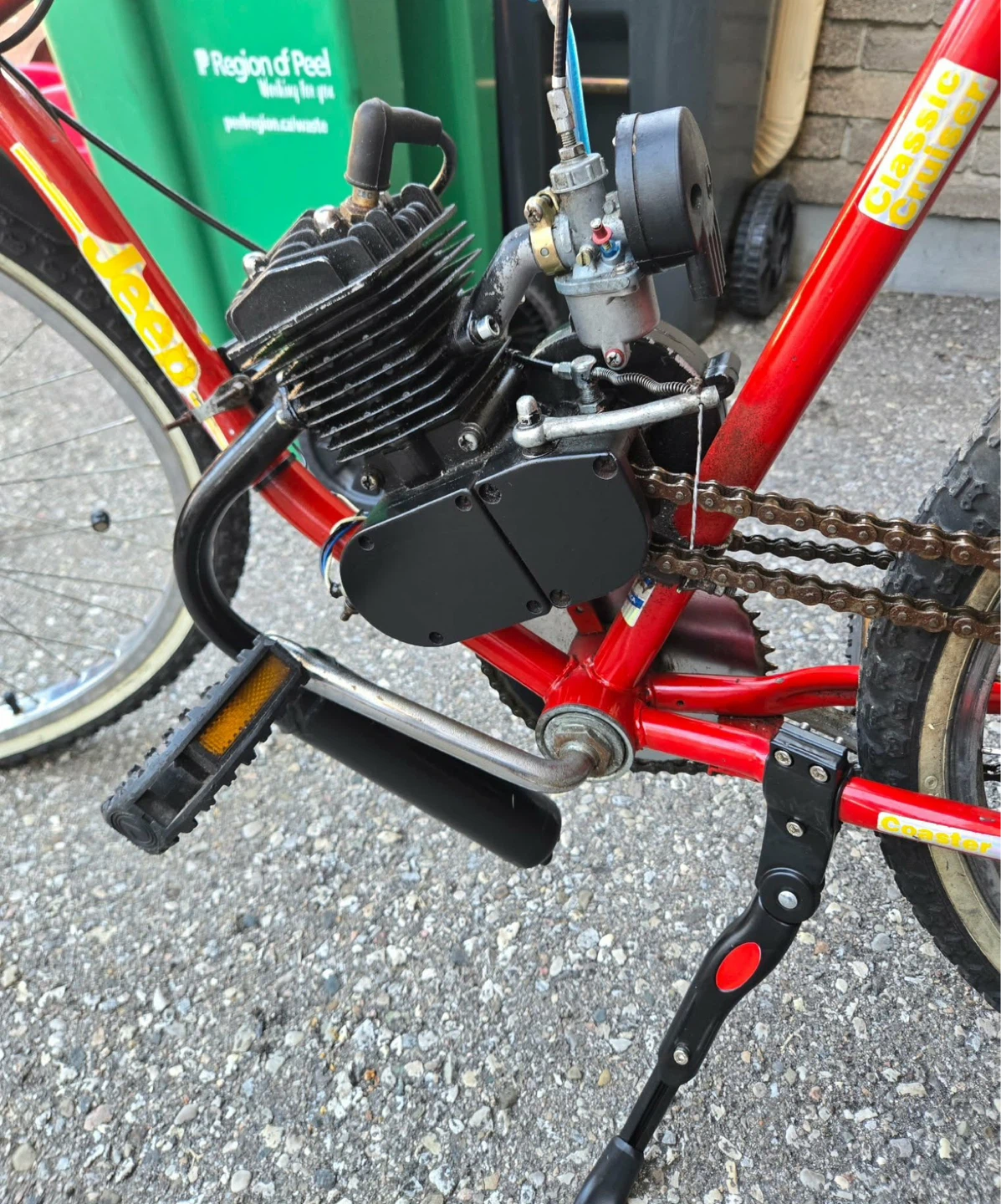 Red Motorized Bicycle with "Classic Cruiser" Decal - photo 4