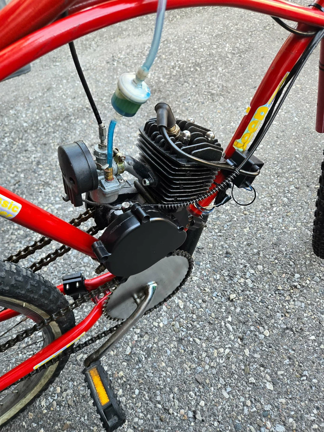 Red Motorized Bicycle with "Classic Cruiser" Decal - photo 2