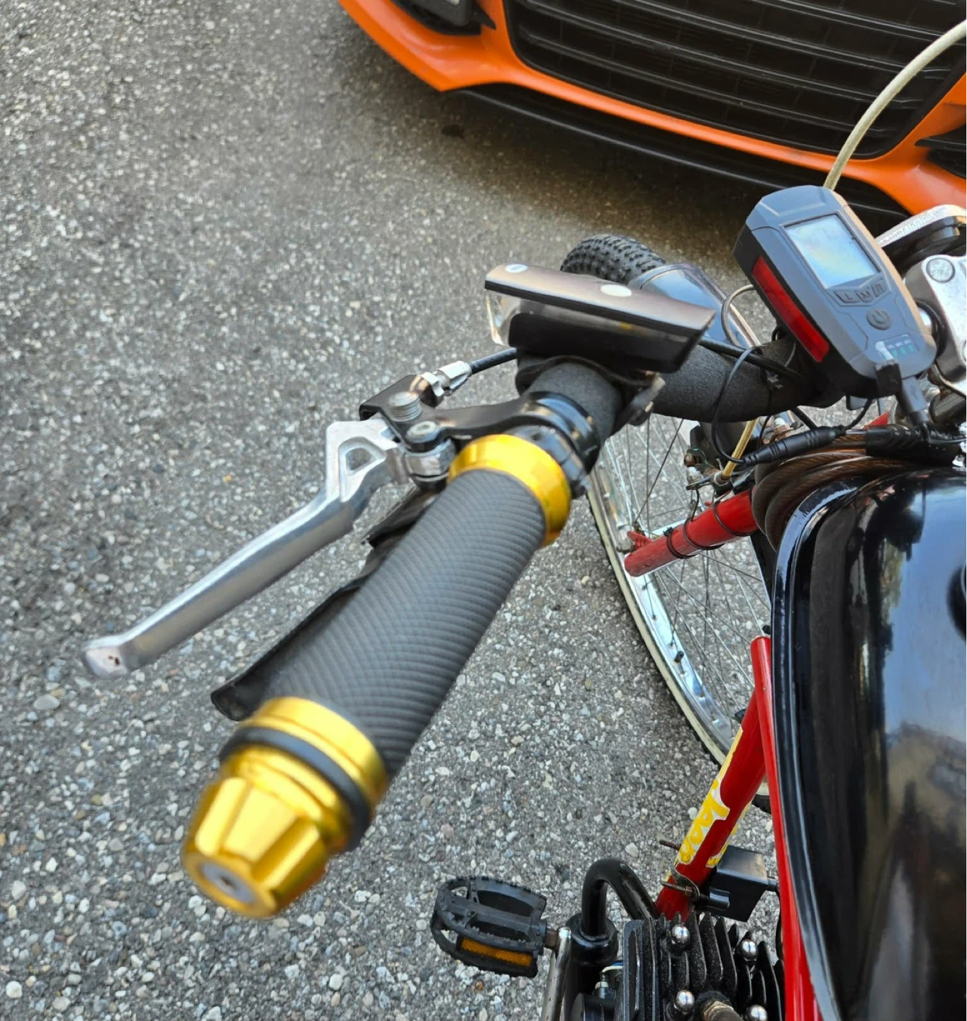 Red Motorized Bicycle with "Classic Cruiser" Decal - photo 3