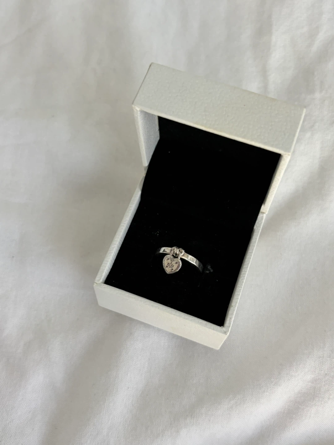 Pandora Heart Charm love lock ring