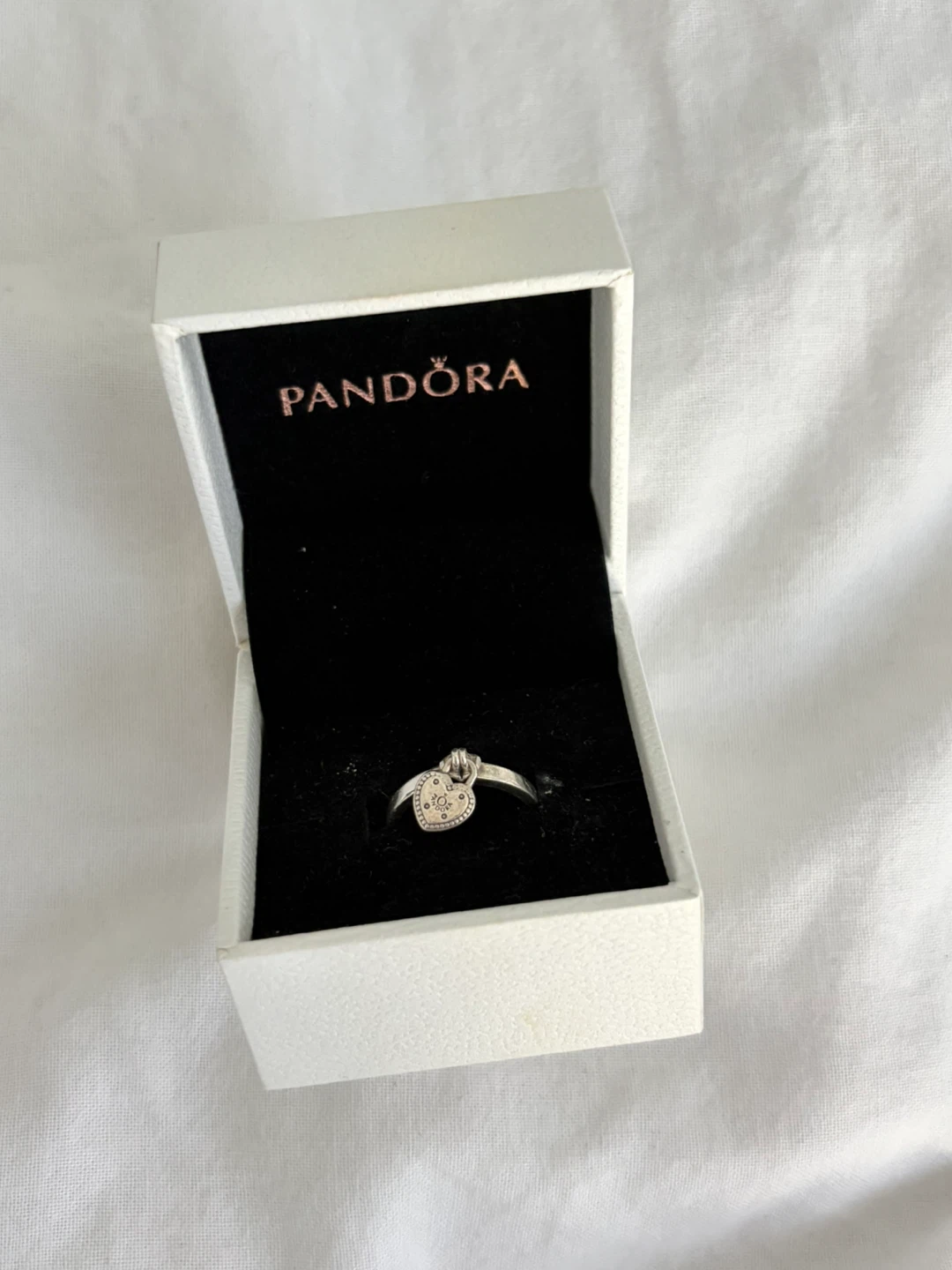 Pandora Heart Charm love lock ring - photo 2