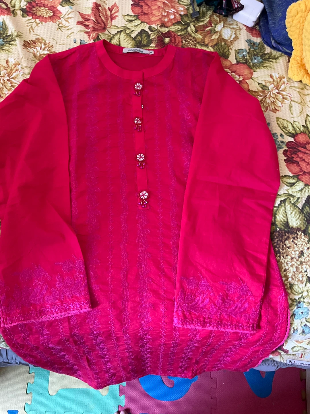 Edenrobe Magenta Kurti