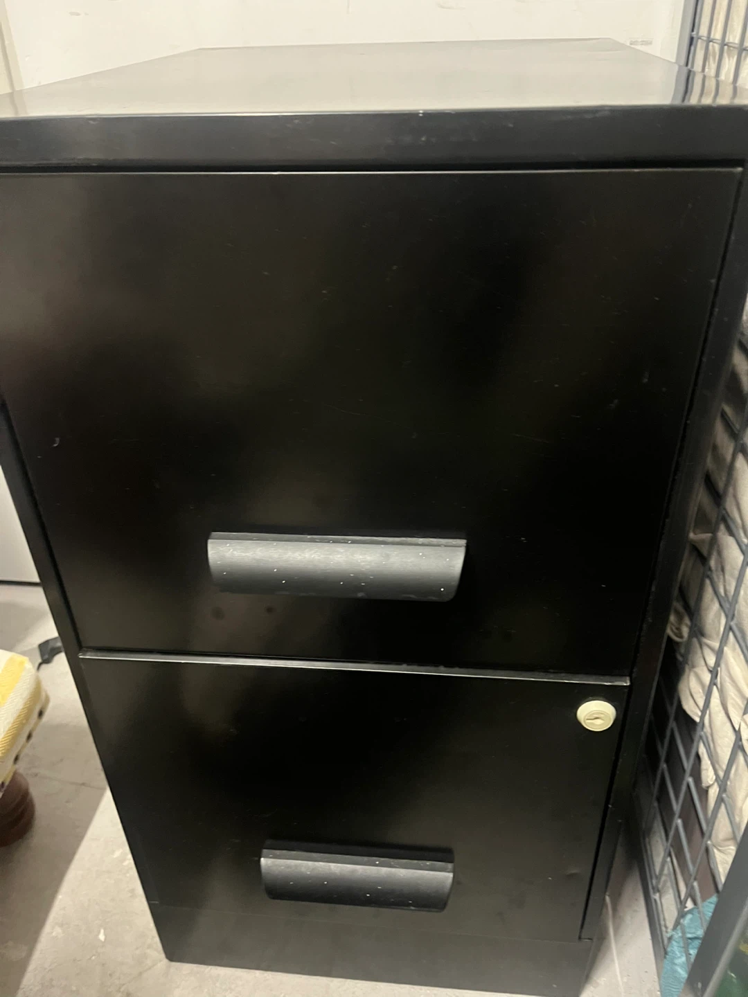 Black 2-Drawer Metal Filing Cabinet - photo 5
