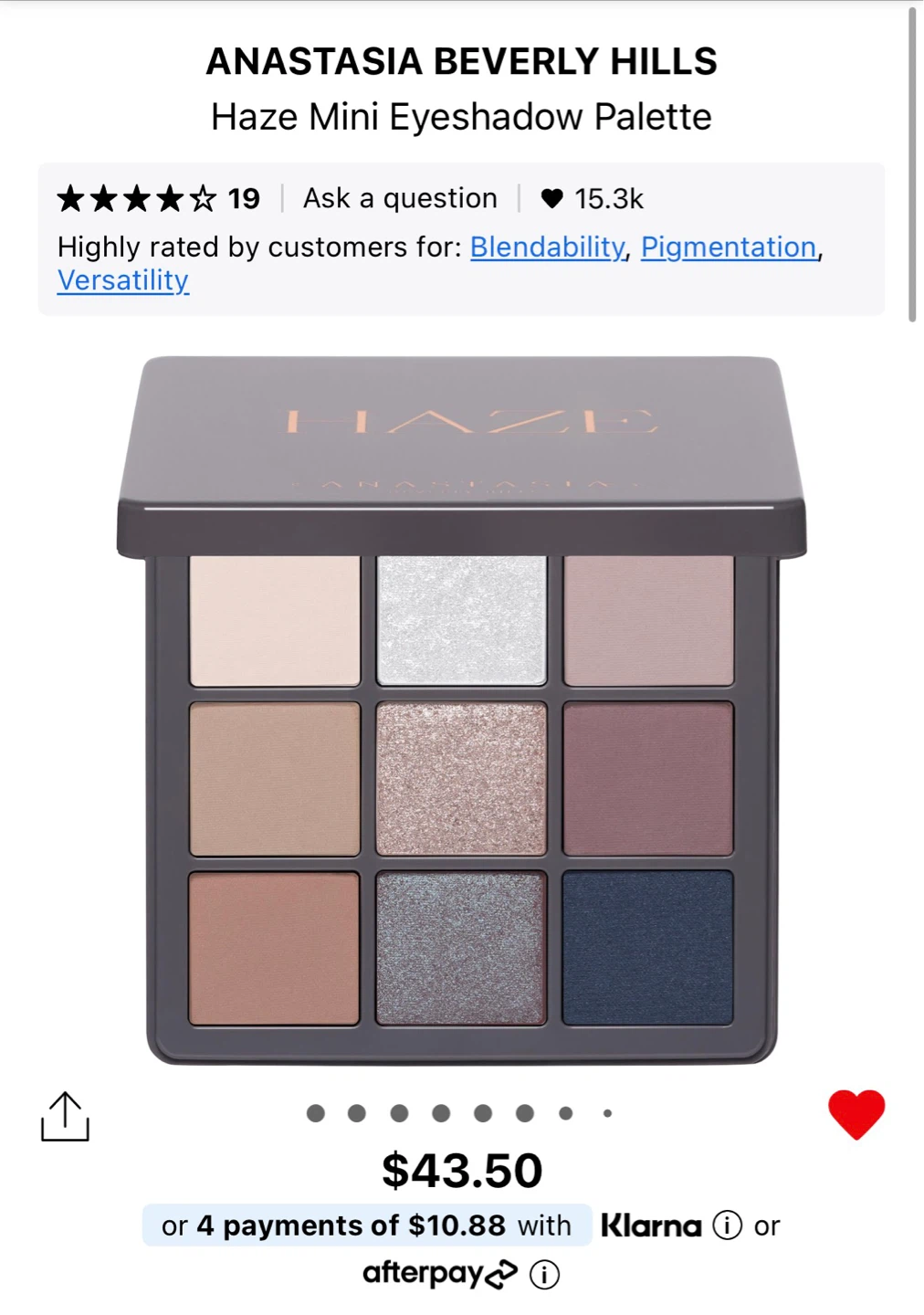 Anastasia Beverly Hills Haze Mini Eyeshadow Palette