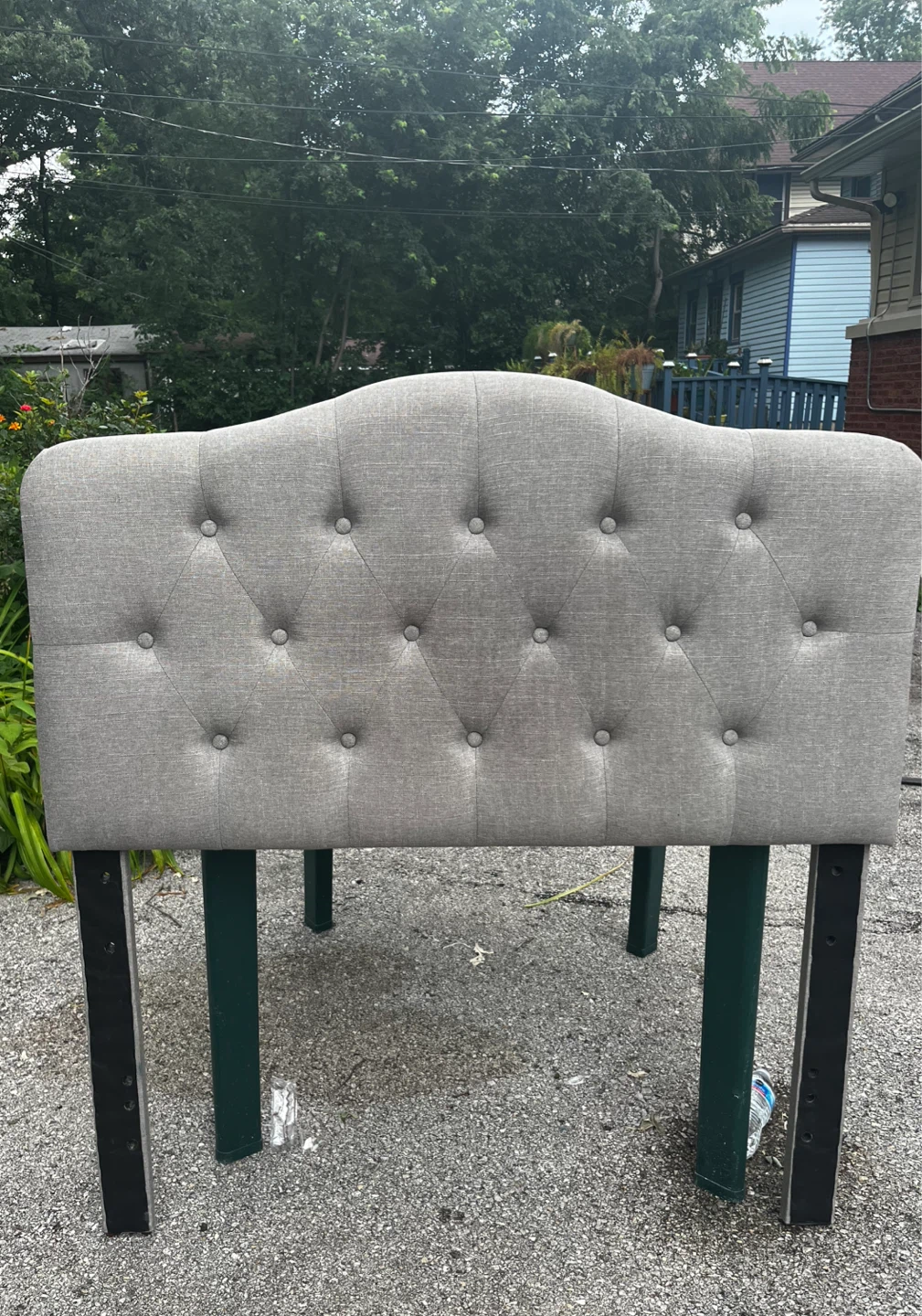 Twin Tufted Upholstered Headboard