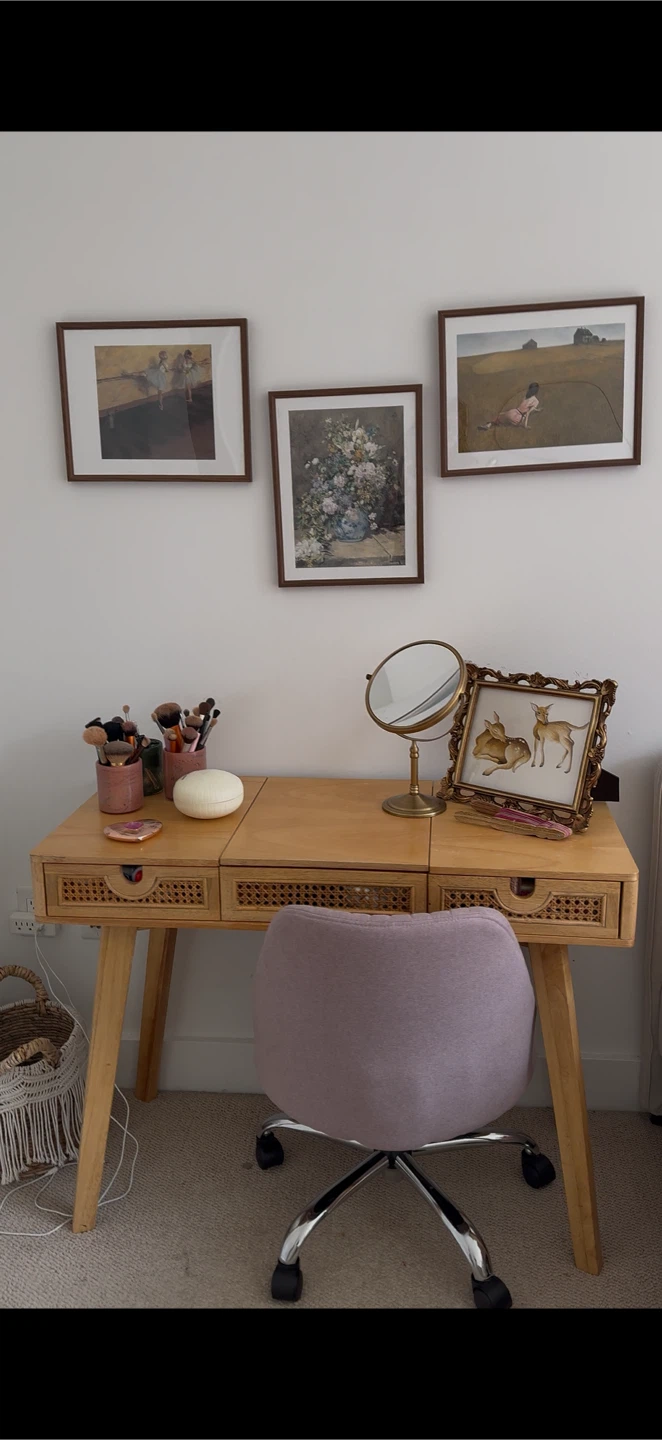 Urban Outfitters Rattan Vanity Desk with Drawers - photo 3