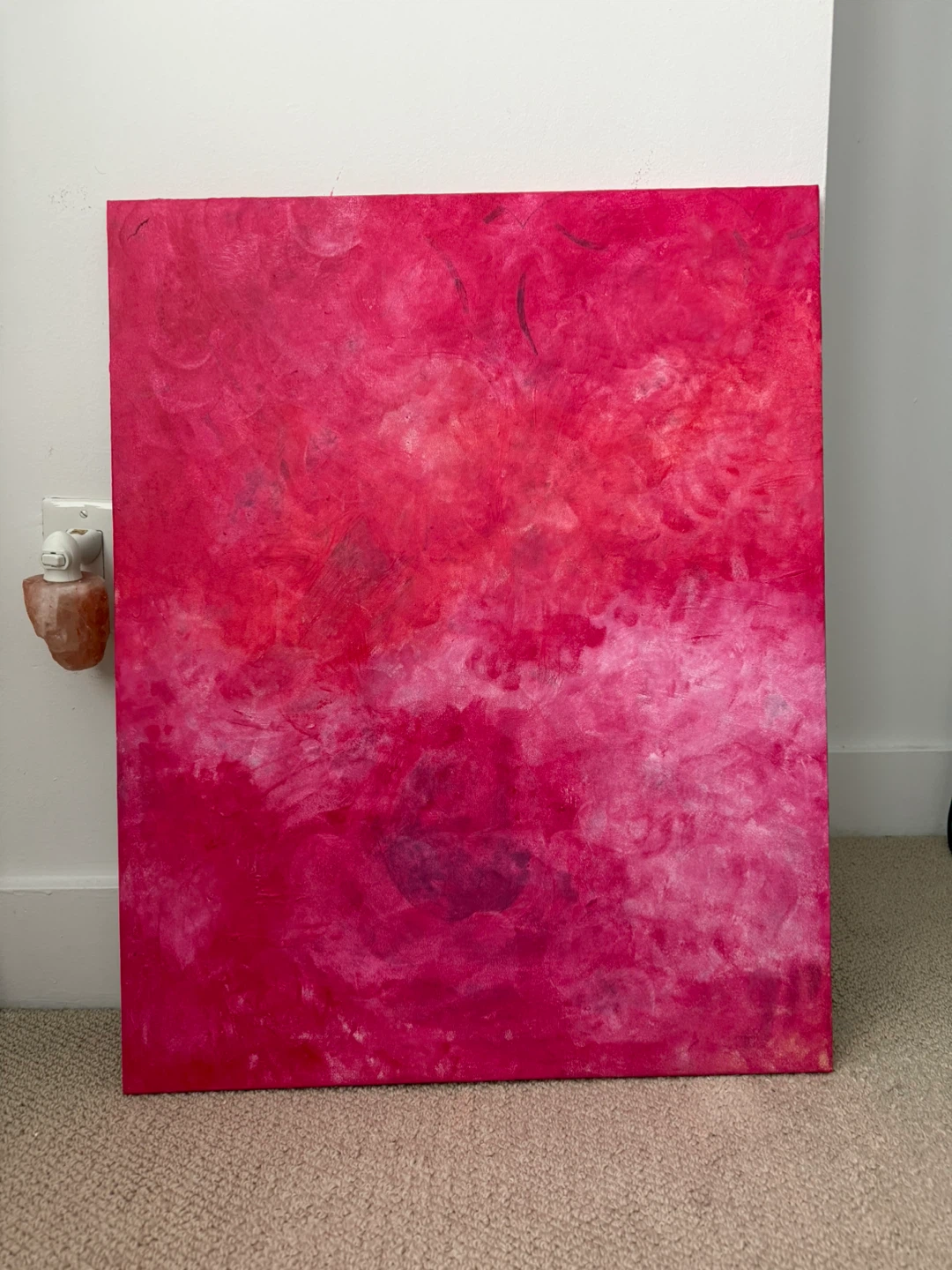 Pink Abstract Canvas Painting - photo 2