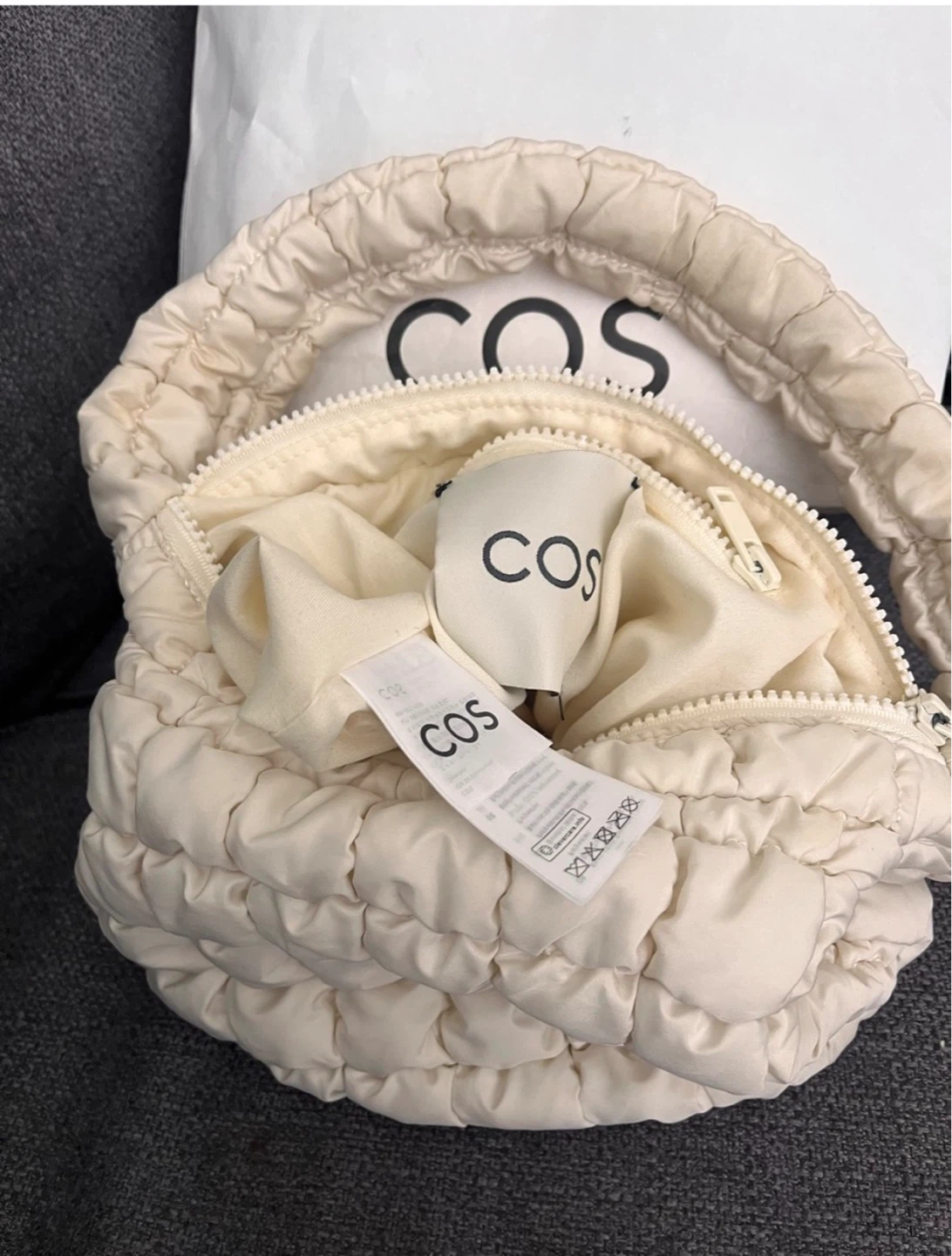 COS Quilted Bag - Cream