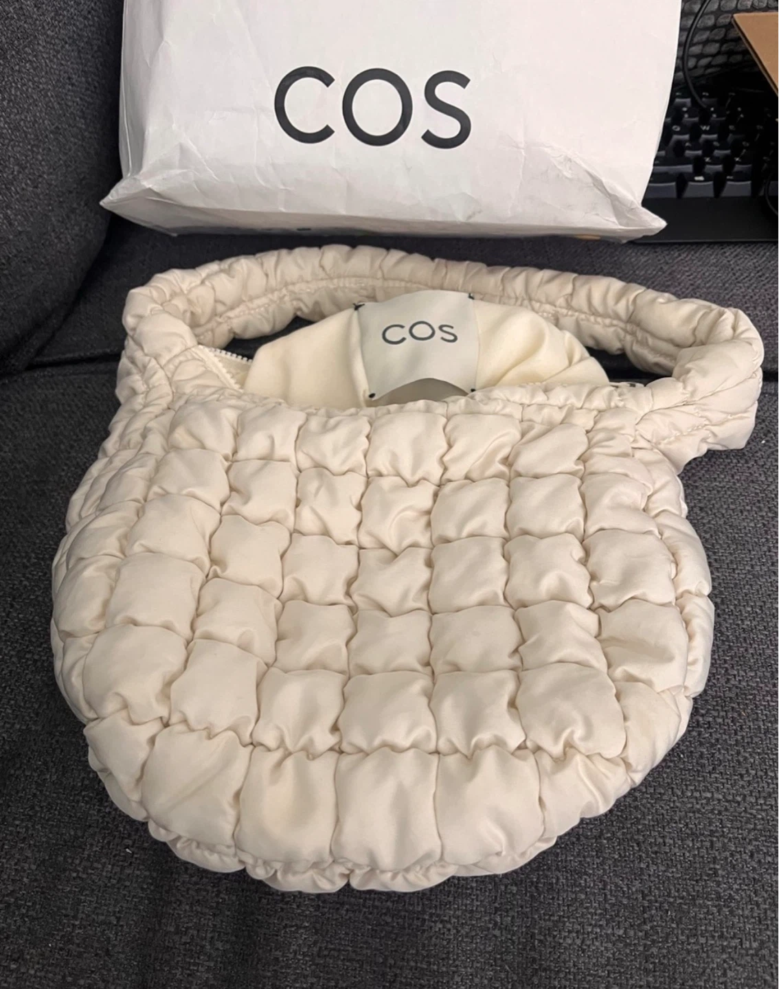 COS Quilted Bag - Cream - photo 2
