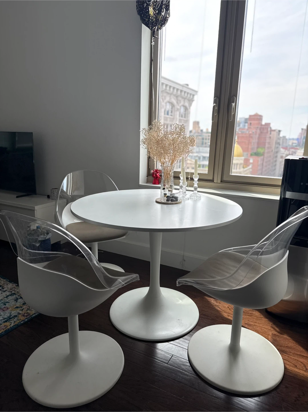 IKEA White Tulip Table and Chairs Set