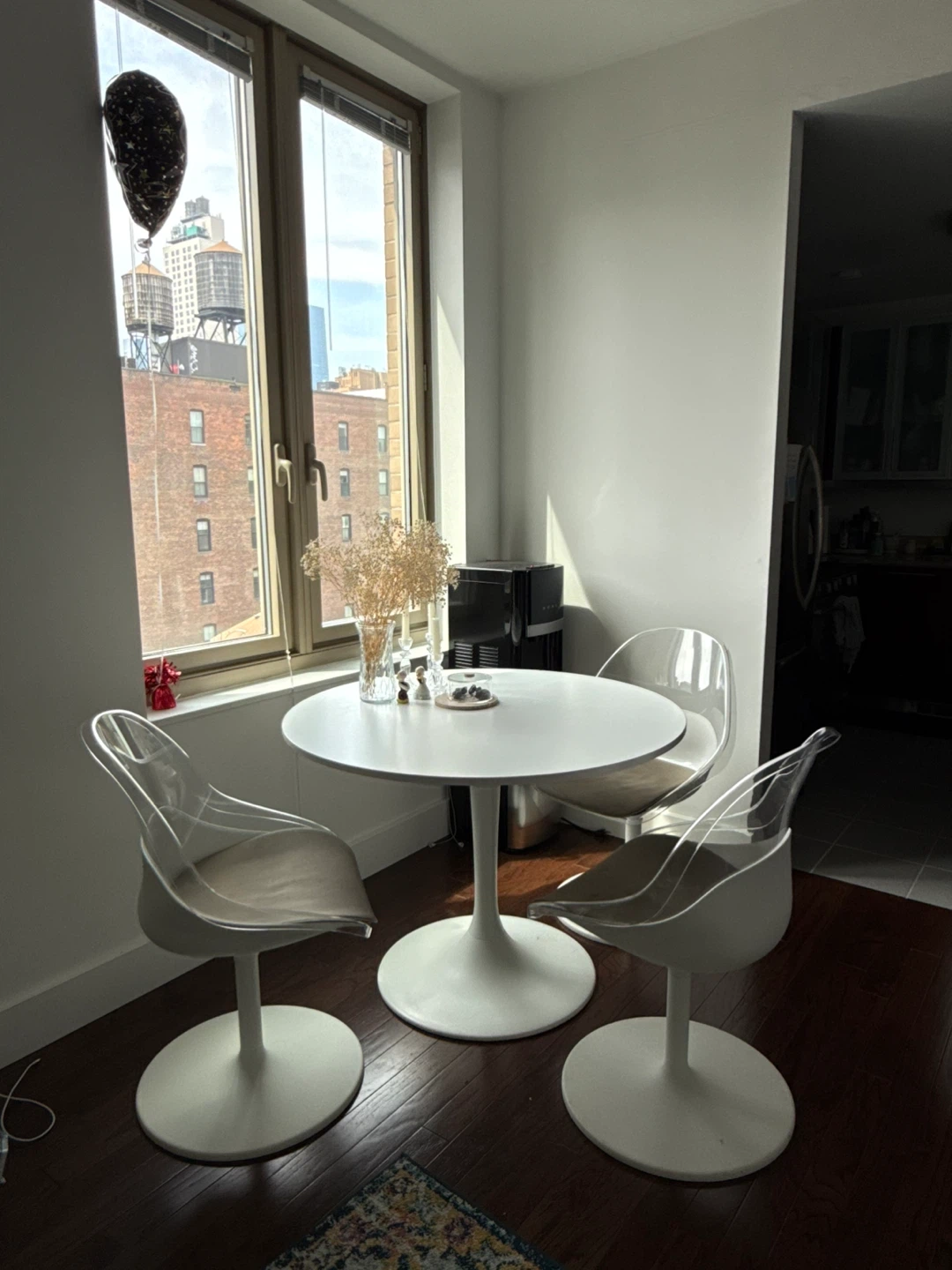 IKEA White Tulip Table and Chairs Set - photo 2