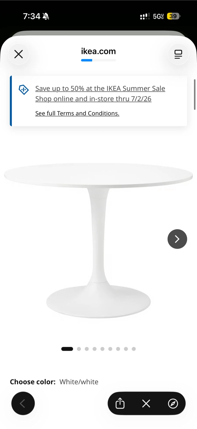 IKEA White Tulip Table and Chairs Set - photo 3