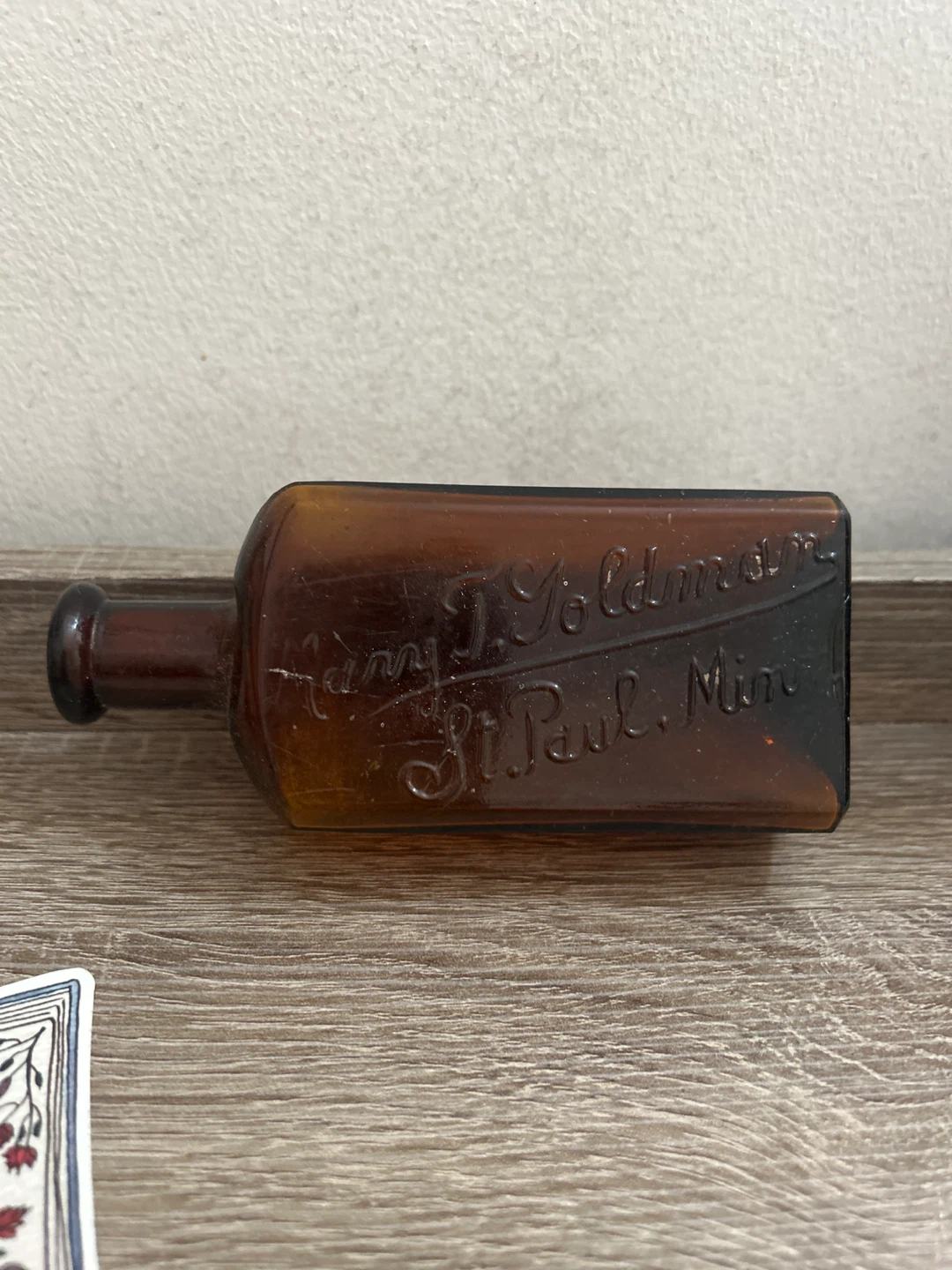 Vintage Harry T. Goldman Glass Bottle St. Paul, Minn.