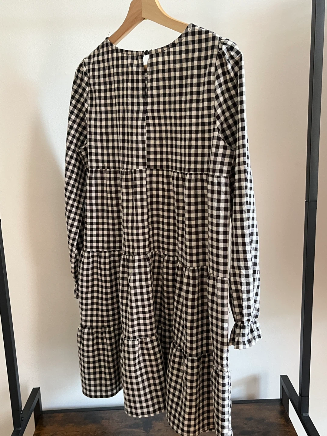 Gingham black & white a-line dress no size - photo 2