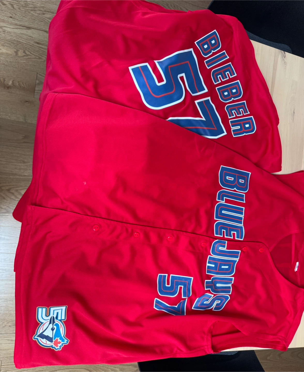 Pair of Bieber Jerseys #57 Giveaway Blue Jays Canada Day