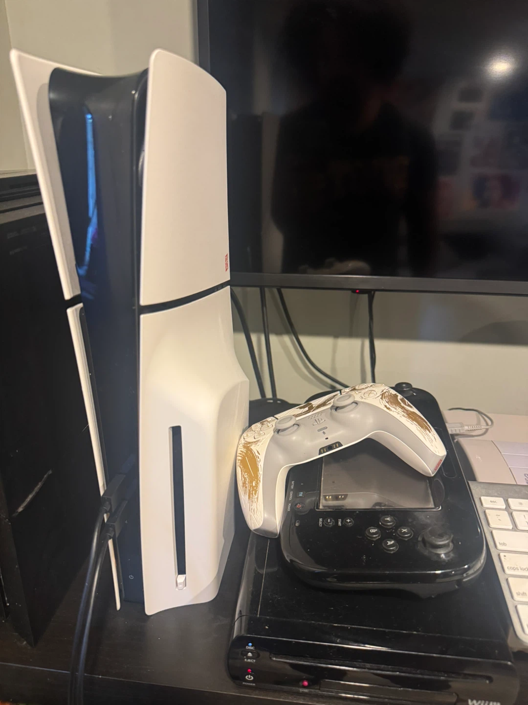PlayStation 5 Console - White with Gold Mountain Design