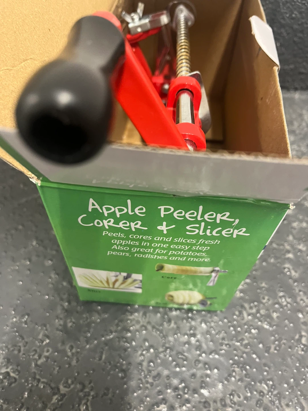 Oyestad Heavy Duty  Steel Apple Peeler, Corer, Slicer - Red - photo 3