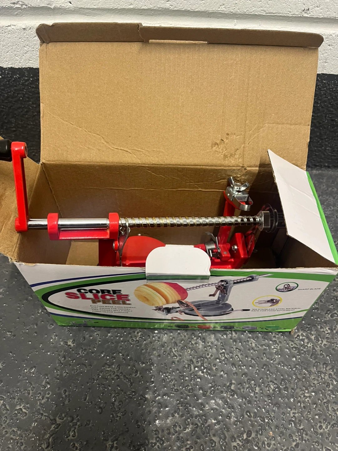 Oyestad Heavy Duty  Steel Apple Peeler, Corer, Slicer - Red - photo 2