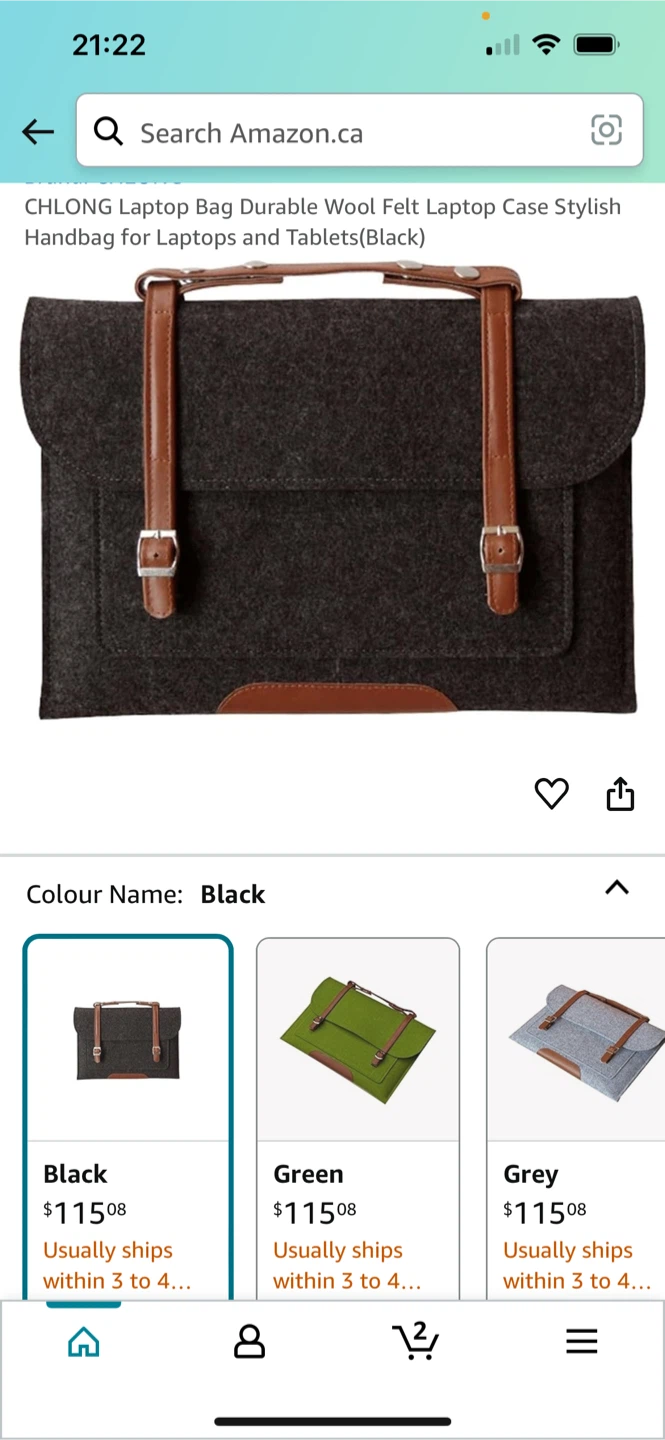 CHLONG Felt Laptop Bag - Black