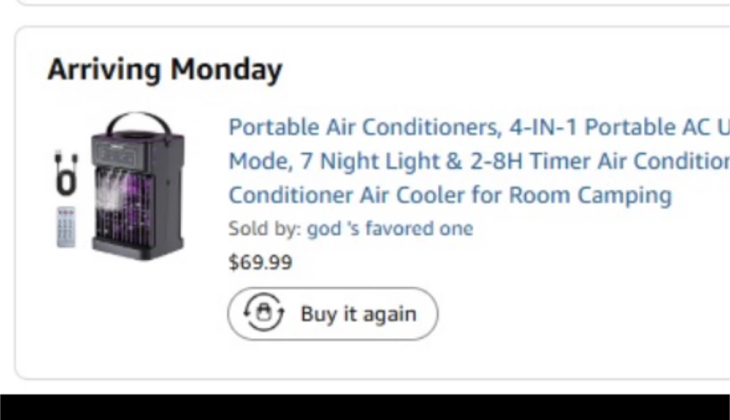 Portable Air Conditioner Cooling Fan