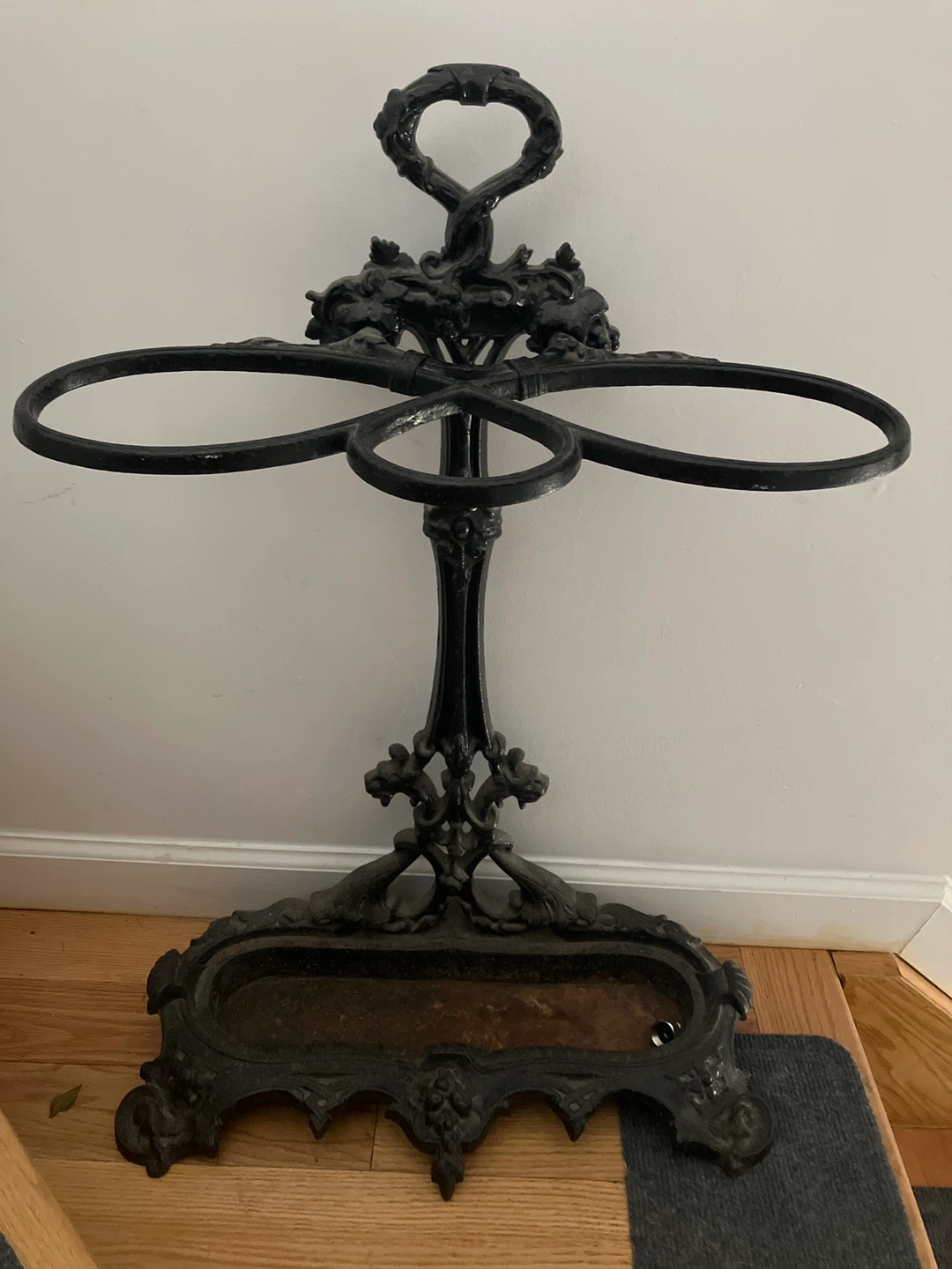 Unique Ornate Cast Iron Umbrella Stand Holder