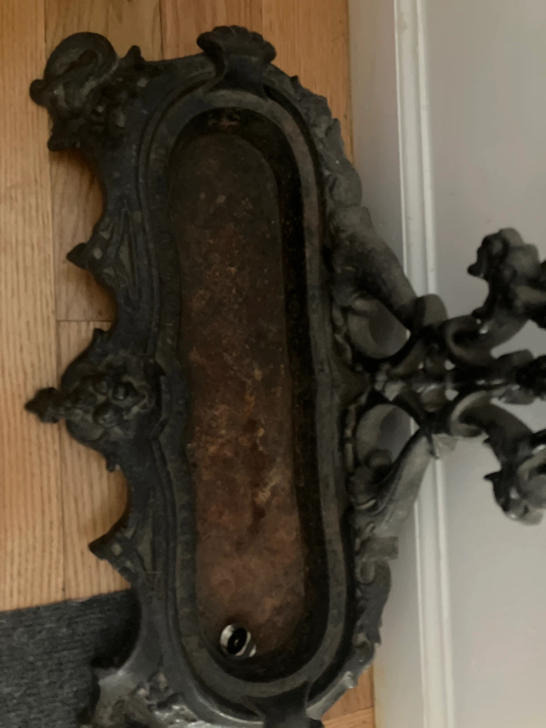 Unique Ornate Cast Iron Umbrella Stand Holder - photo 4
