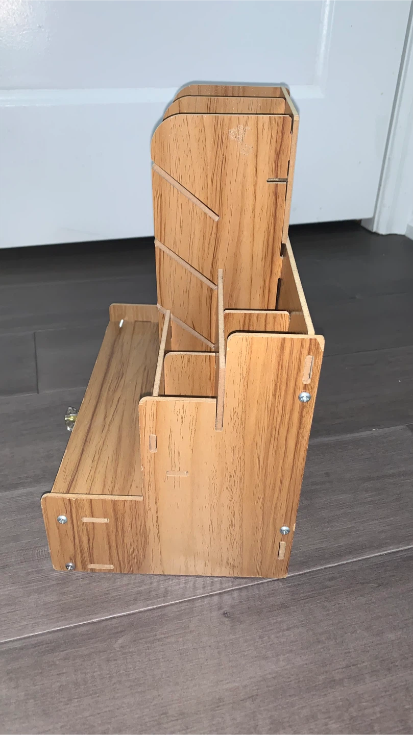 Wooden Desk Organizer with Drawer - photo 5