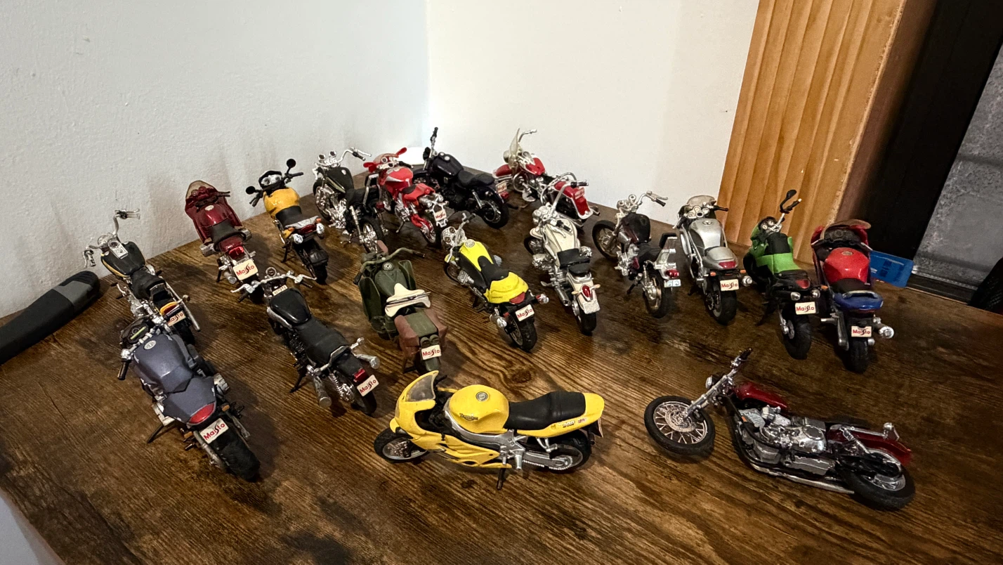 Collection of 18 Model Motorcycles