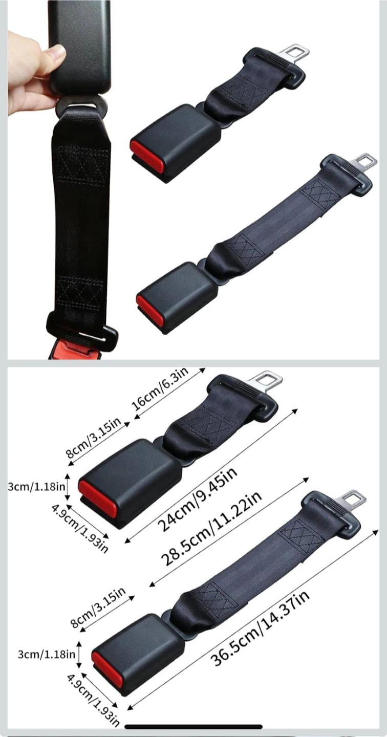 Black Seat Belt Extender Buckle