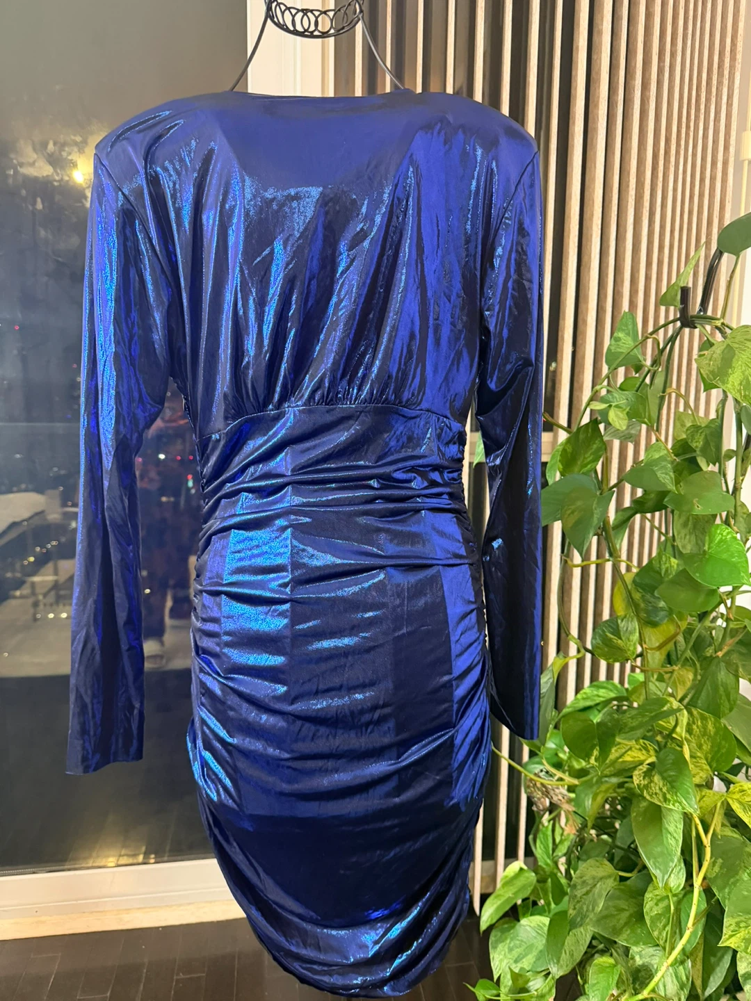 ZARA Metallic Ruched Dress - photo 2