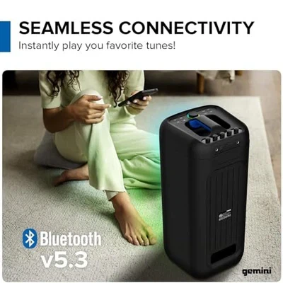 2 - New Gemini GGO 2650L Bluetooth Party SpeakerS! - photo 4