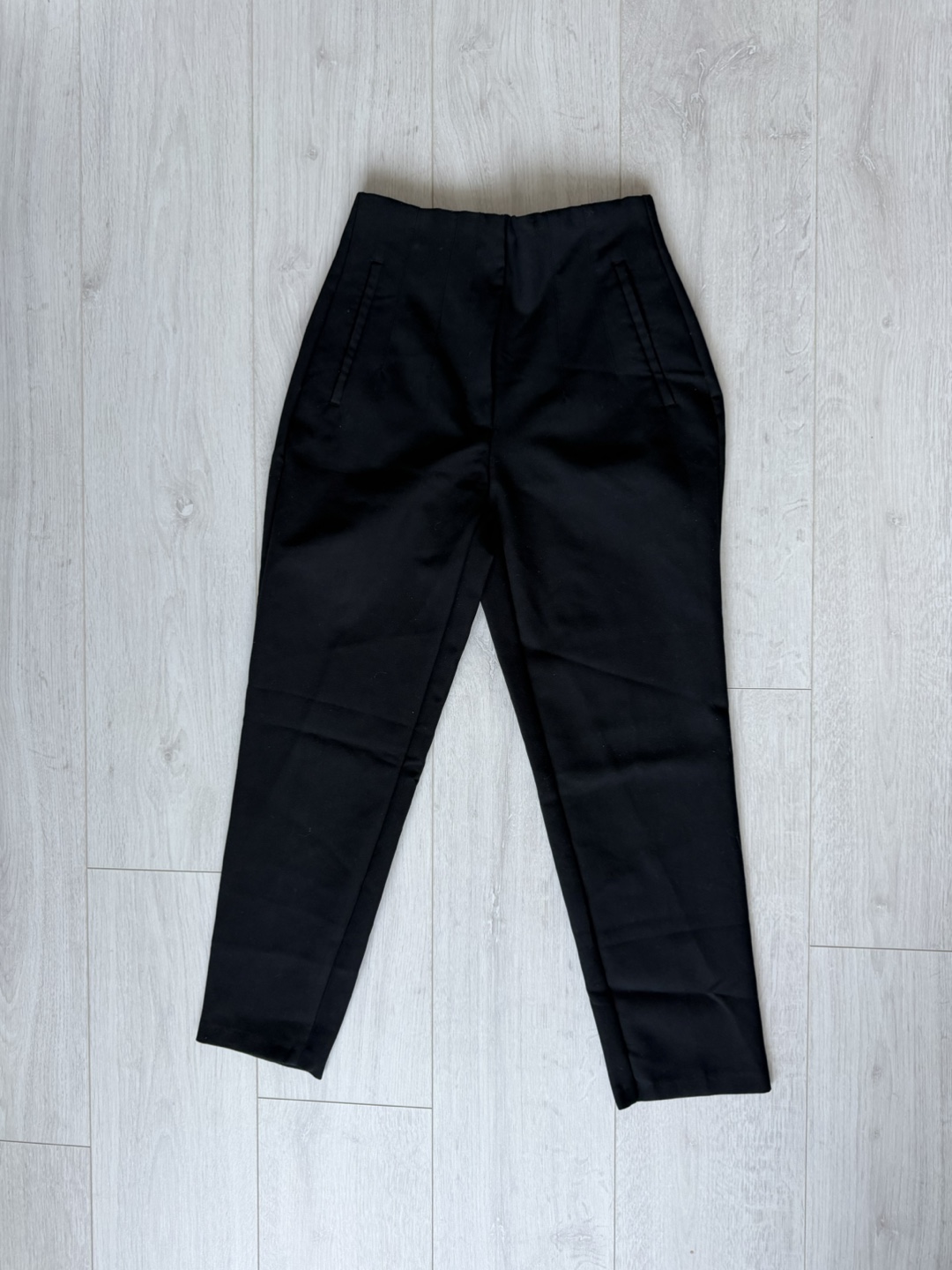 Zara High-Waisted Trousers - Beige & Black - photo 2