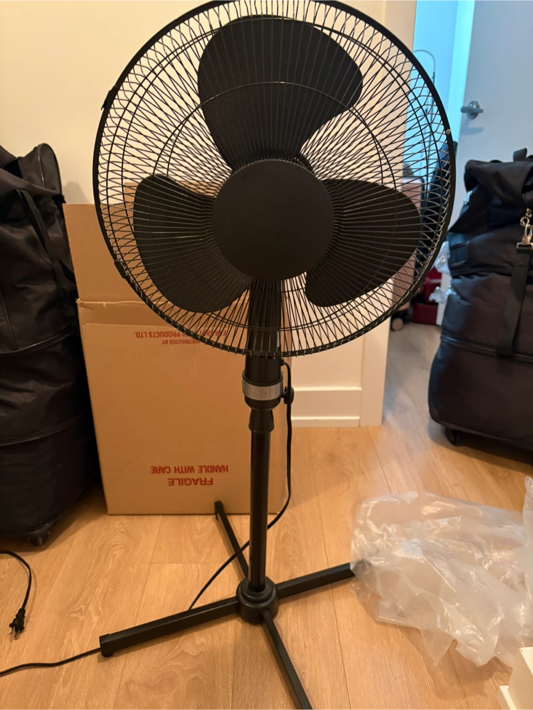 Black Standing Fan